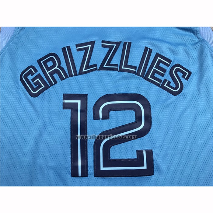 Camiseta Memphis Grizzlies Ja Morant NO 12 Statement 2019-20 Azul